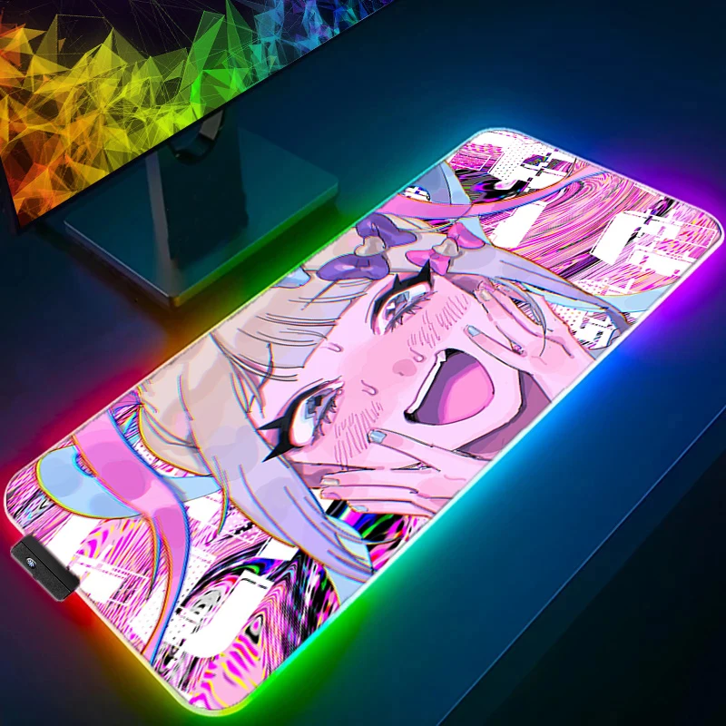 

RGB LED N-NEEDY GIRL OVERDOSE Mouse Pad Multi Size Gamer Keyboard Pad Desk Mats Extended Mausepad Office PC Gaming Mousepad