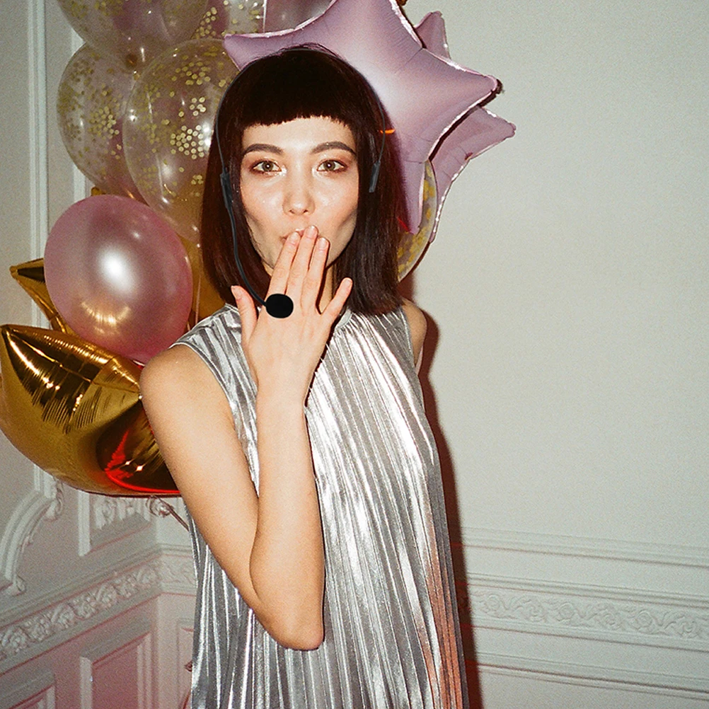 

4 Pcs Cosplay Party Accessories Costume Props for Supplies Fake Headset Microphone Accessory