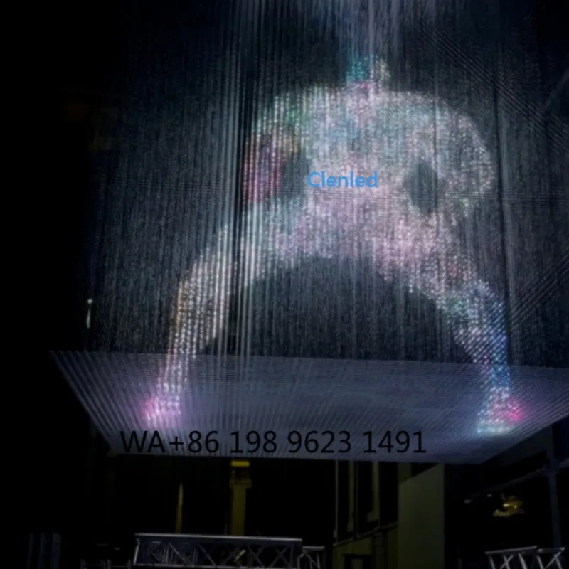 3D AccessoriesMatrix Pixel LED Volumetric Flash Effect Screen for Exhibition Shopping Mall Wedding Party Event Stage Show Decor