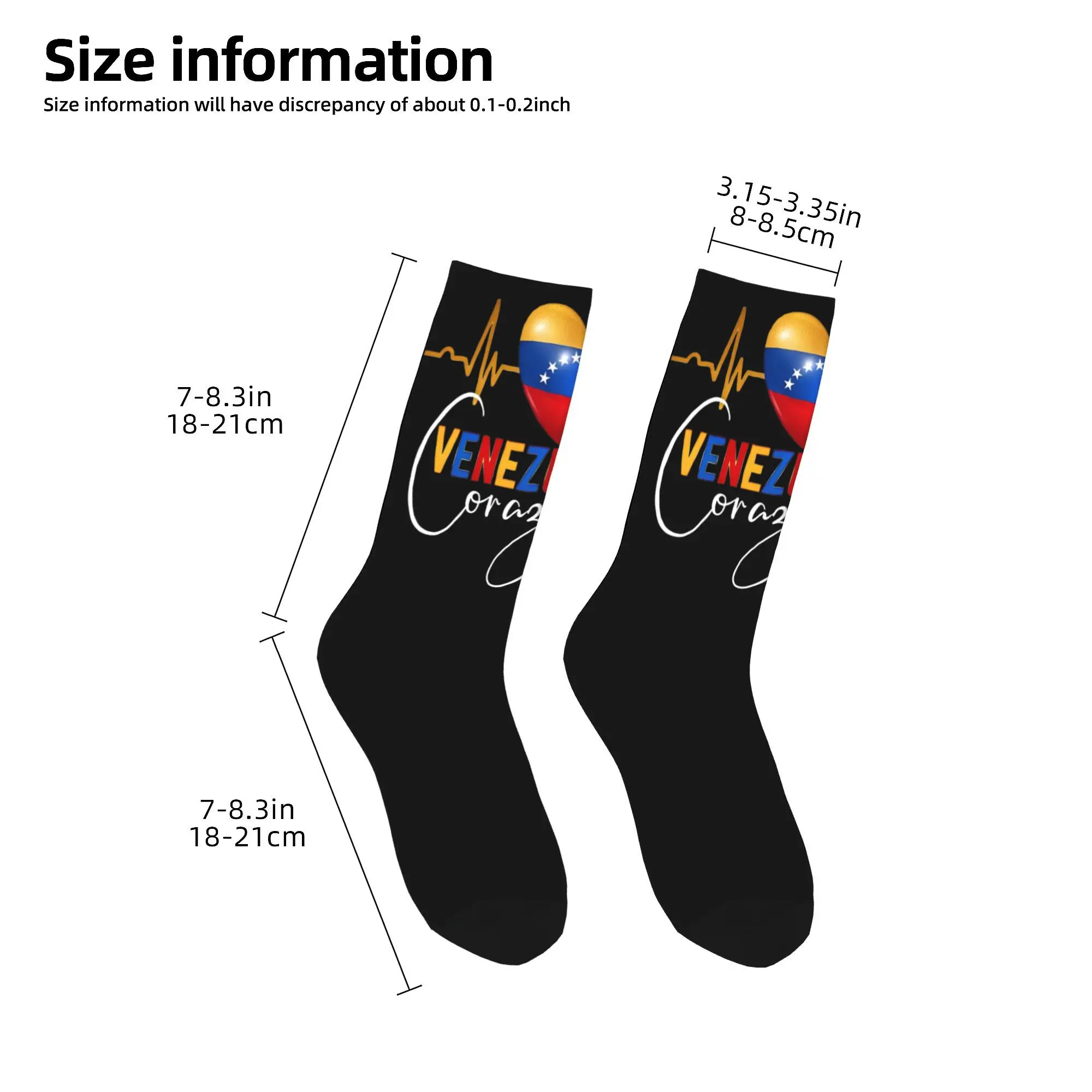 Chaussettes flexibles pour hommes et femmes, sensation de Venezuela, accessoires confortables, tenue décontractée