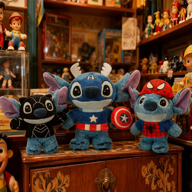 

Новая плюшевая игрушка Disney Marvel Stitch, 26 см, для мальчиков, подарок на день рождения, подушка для сна, подарок на Рождество