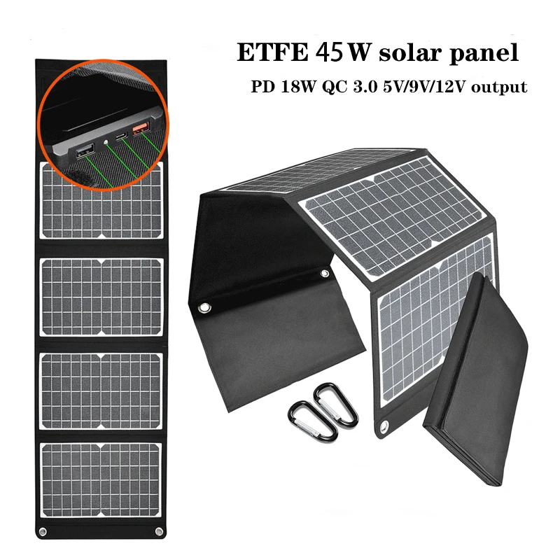 ETFE PET 세미 플렉시블 태양 전지 패널, 방수 태양 전지 충전기 배터리, 캠핑 가정 자동차 오프 그리드, 12 볼트 시스템, 300W, 18V 