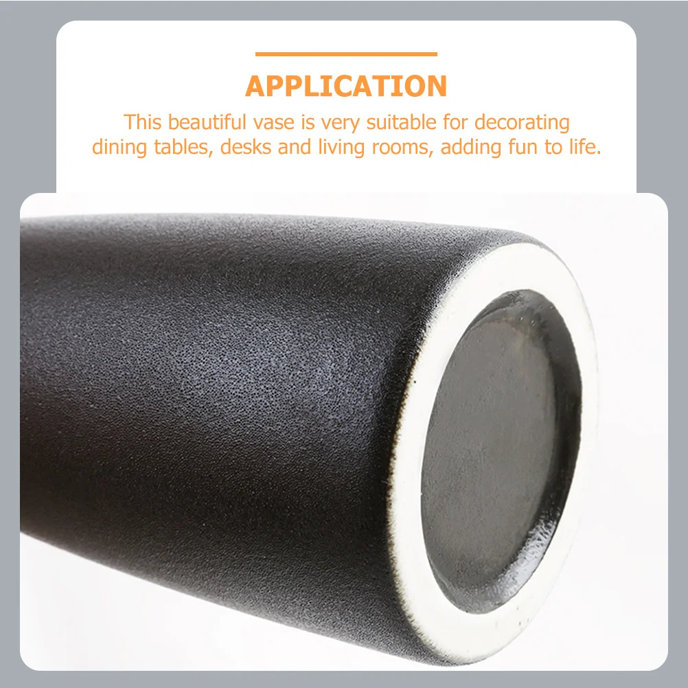 

Ceramic Flower Vase Polished Mouth Decorative Hydroponics Vase for Dining Table Living Room Desktop Decoration