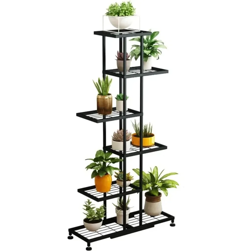 Metal Plant Stand for multiple plants, 6 Tier 12 Potted, Upgrade Multiple Plant Rack Shelf Organizer, Indoor Planter Display