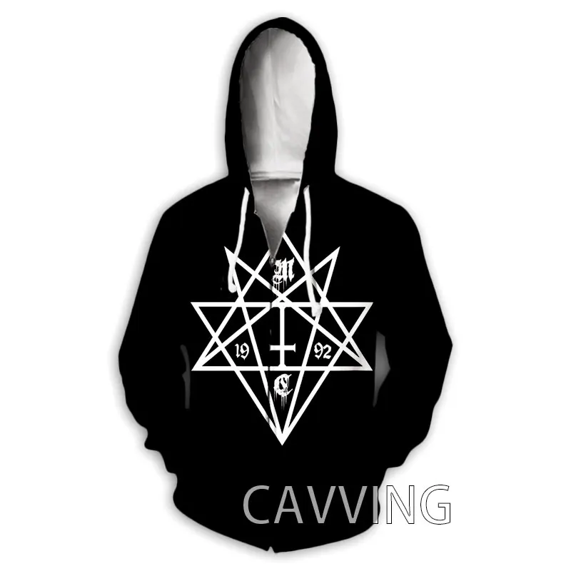 CAVVING 3D Printed  MYSTIC CIRCLE  Rock   Zipper Hoodies Zip Hooded Sweatshirt Harajuku Hoodie Sweatshirt for Men/women