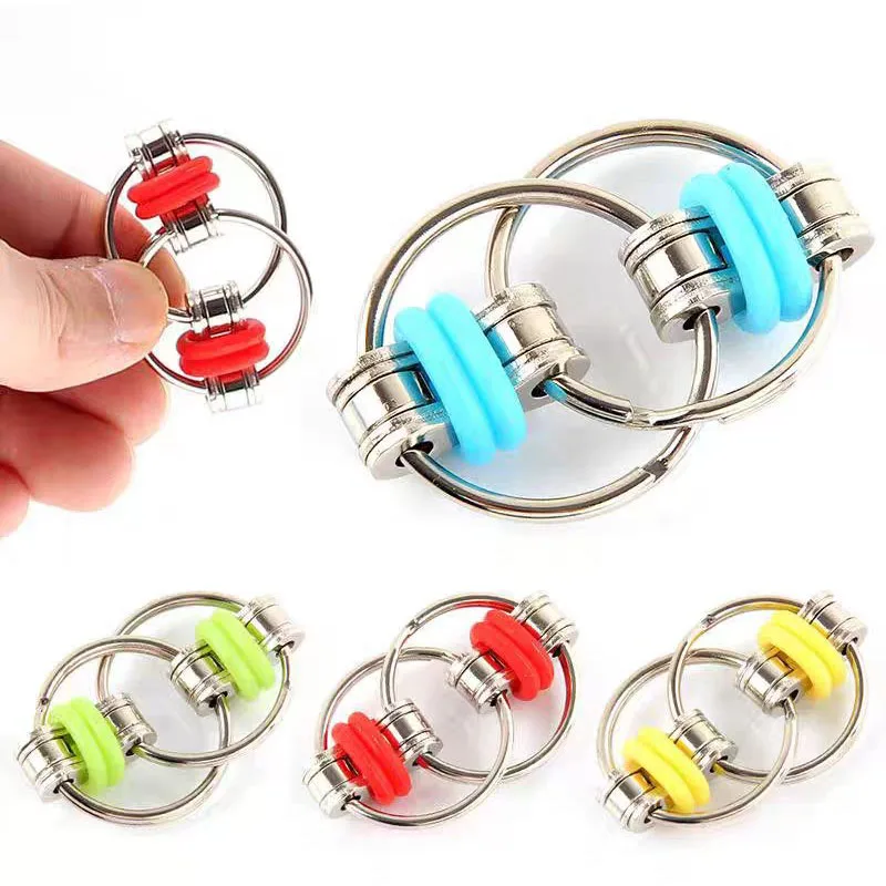 Flippy Bike Chain Fidget Toy para adultos e crianças, ADHD, alívio do estresse, descompressão sensorial Autismo