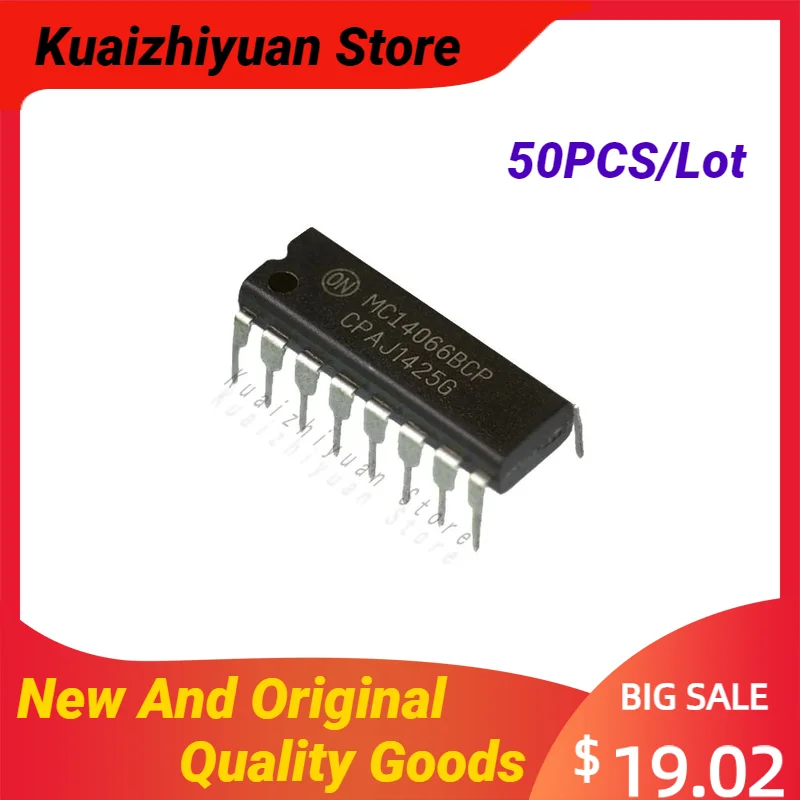 

50PCS/Lot New And Original MC14066BCP DIP-14 Quad Analog Switch/Quad Multiplexer Quality Goods