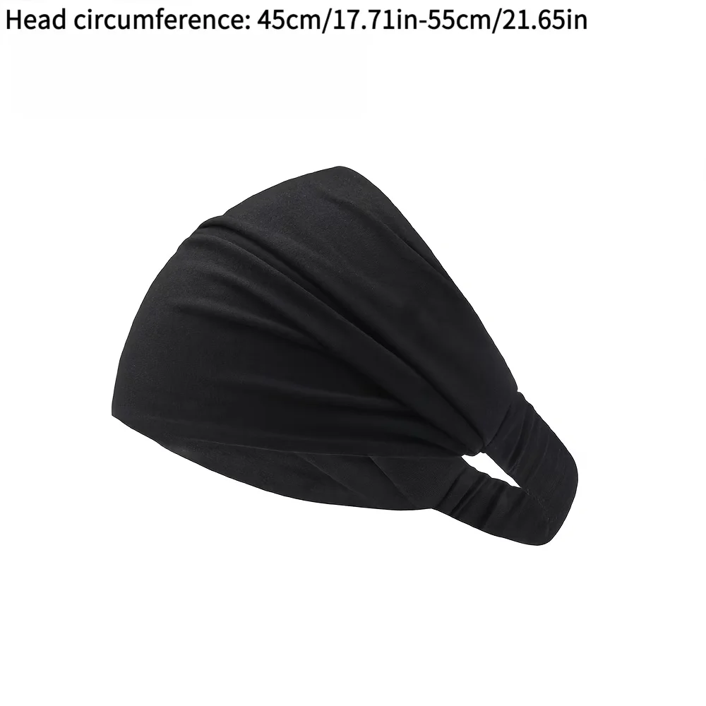 A Stylish And Versatile Elastic Headband Suitable for Sports, This Lightweight And Snug Head Cap Features a Solid Color