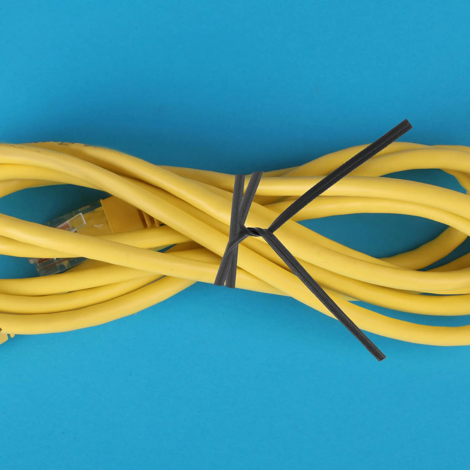 

1000Pcs Data Cable Wire Tie Coated Iron Flexible Organizer Ties for Home Office Cord Wrap Kit Cable Management