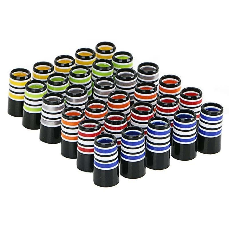 G6DE 10Pcs Striped Golfs Iron Ferrules Golfs Ferrules MultiRings Golfs Club Sleeves