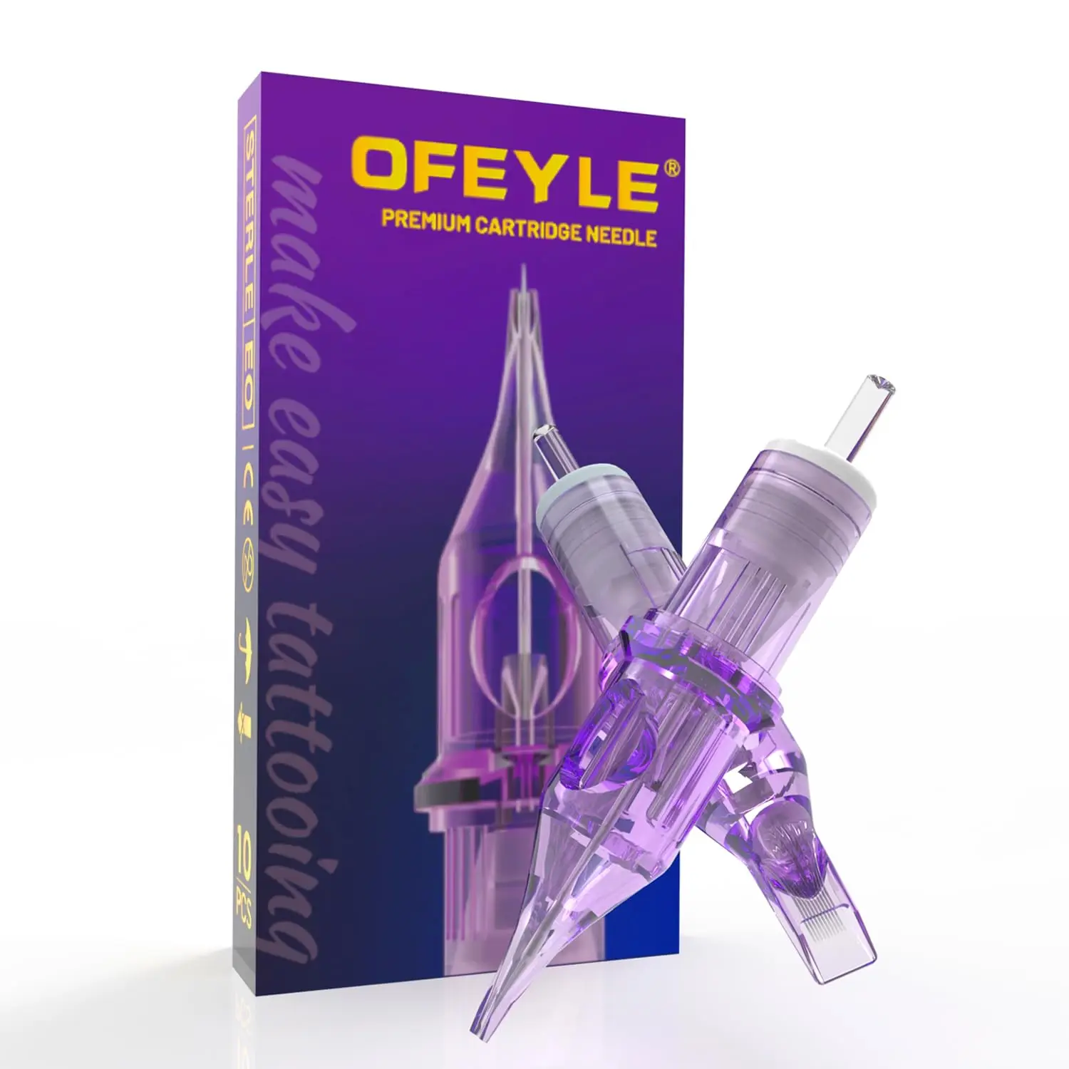 

10 шт. Ассорти стандартных одноразовых тату-картриджей 14RL с мембраной для роторных тату-машинок и принадлежностей