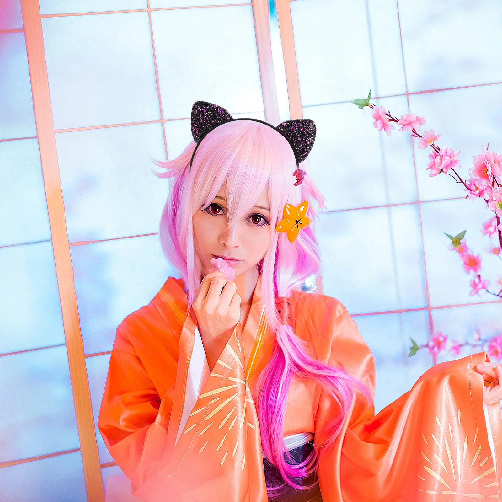 

6 шт., повязка для волос с милыми кошачьими ушками и блестками, дизайн для маленькой девочки, праздничный подарок, декор, повязка для волос с кошачьими ушками для маленькой девочки, декоративная повязка на голову