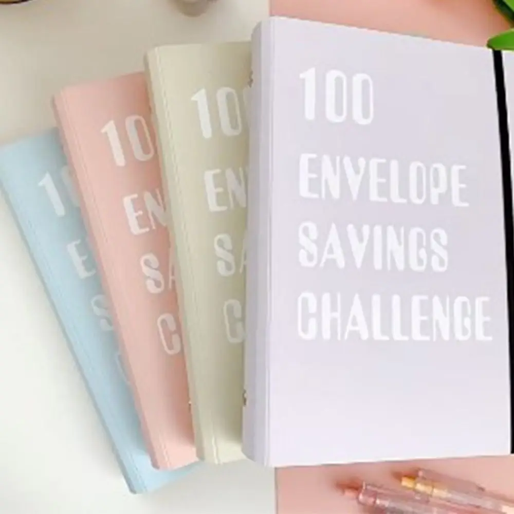 A5 Size 100 Envelope Challenge Notebook Colorful Cash Envelopes Money Saving Challenge Save Money Cash Budget