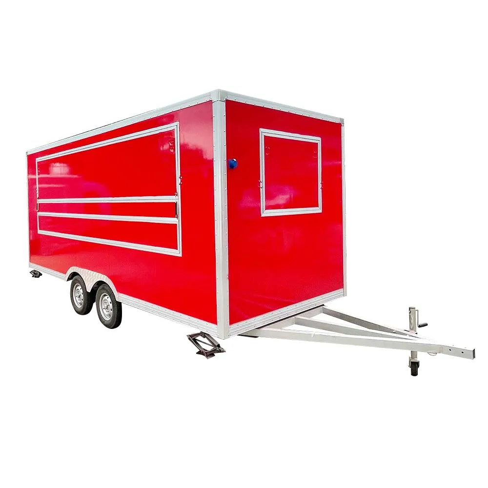 米国標準コンセッションフードトレーラー、フルキッチン付きモバイルフードトラック、ホットドッグ、コーヒー、アイスクリームカート