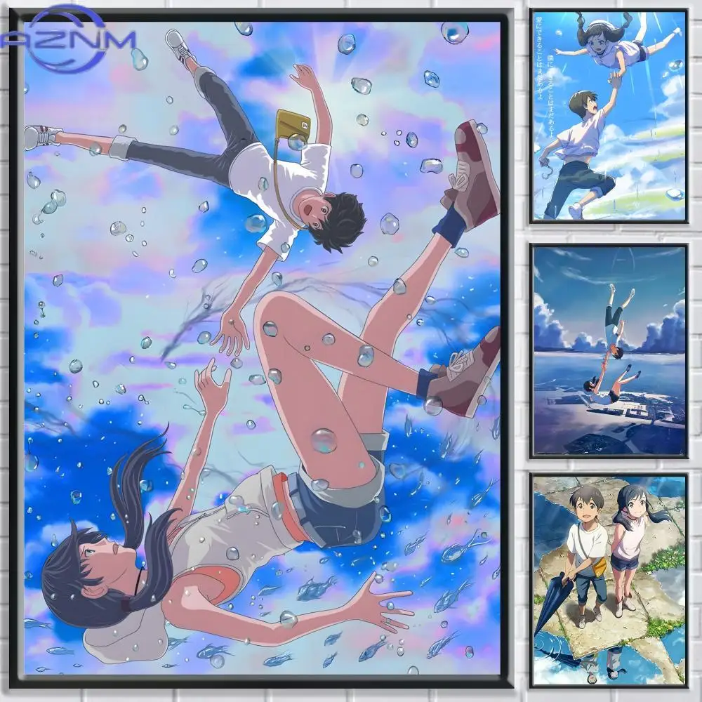 Anime W-Weathering W-With You Poster HD  Waterproof Ideal for Home Office Dorm Bedroom Great Gift
