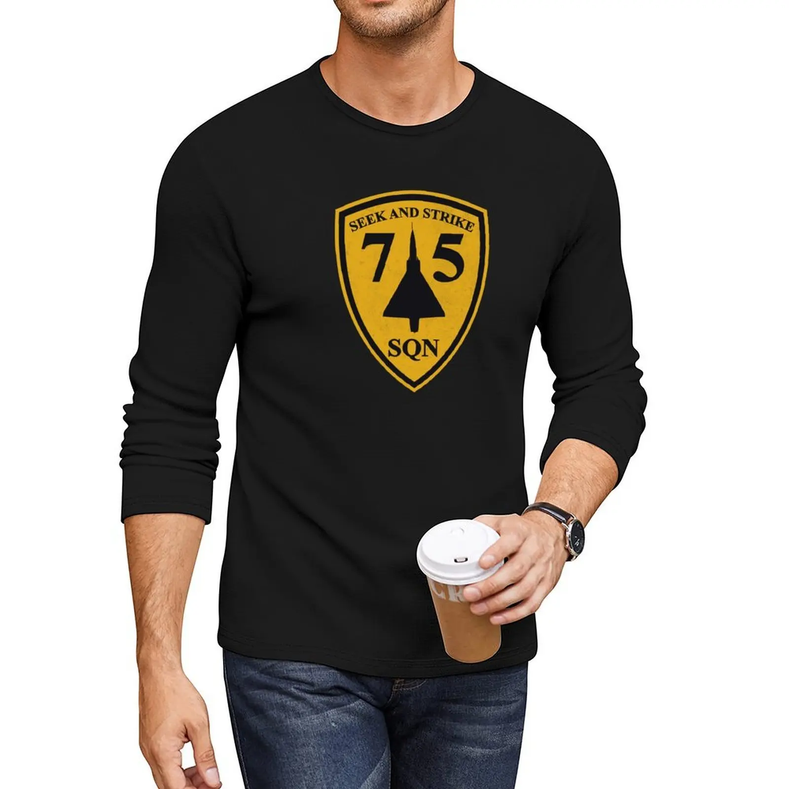 Australian Mirage 75th Squadron Long T-Shirt Oversized t-shirt Aesthetic clothing cute tops customized t shirts mens t shirt