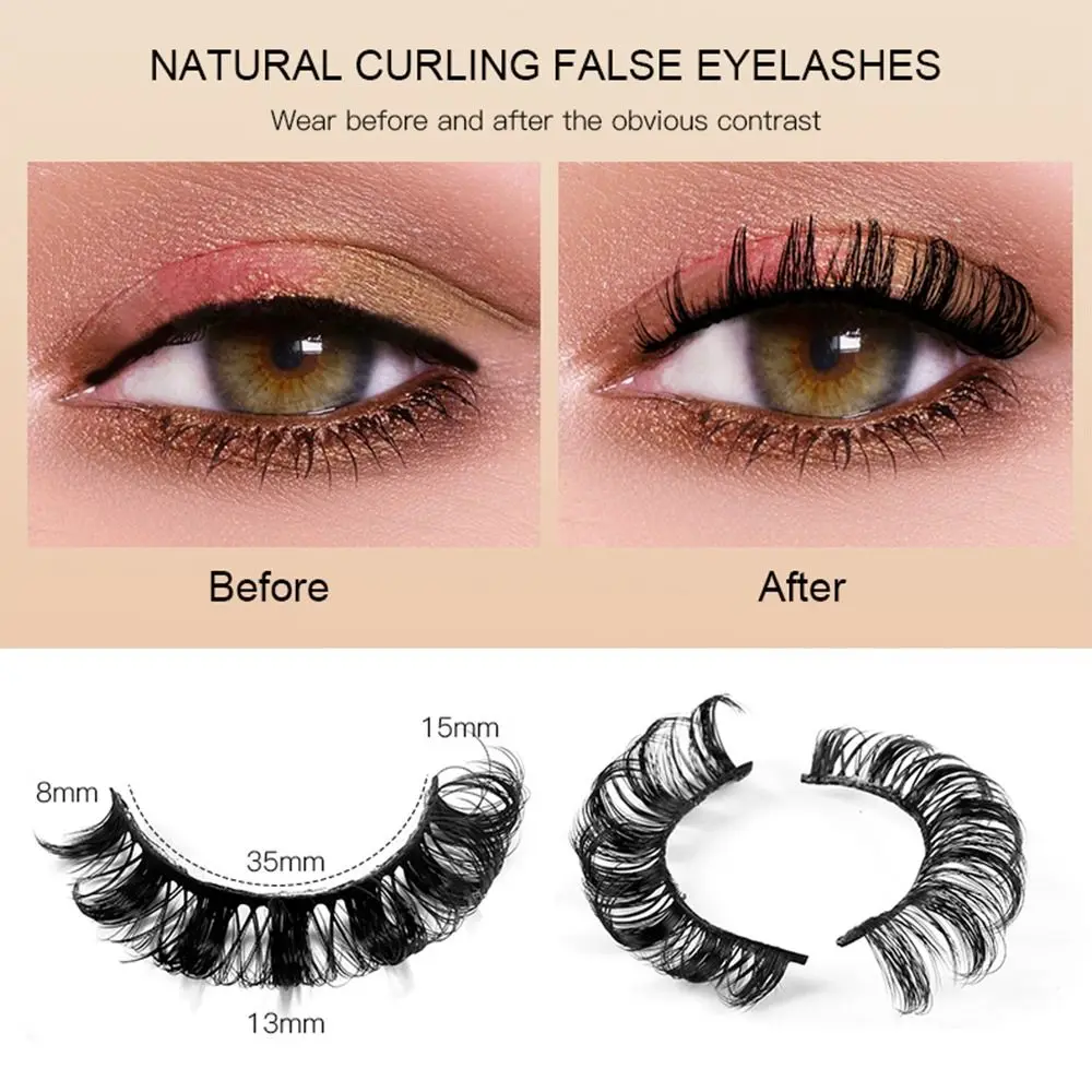 4 Pairs Reusable Looks Like Eyelash Extension Faux Mink Lashes False Eyelashes Fake Eyelashes Russian Strip Lashes D Curl