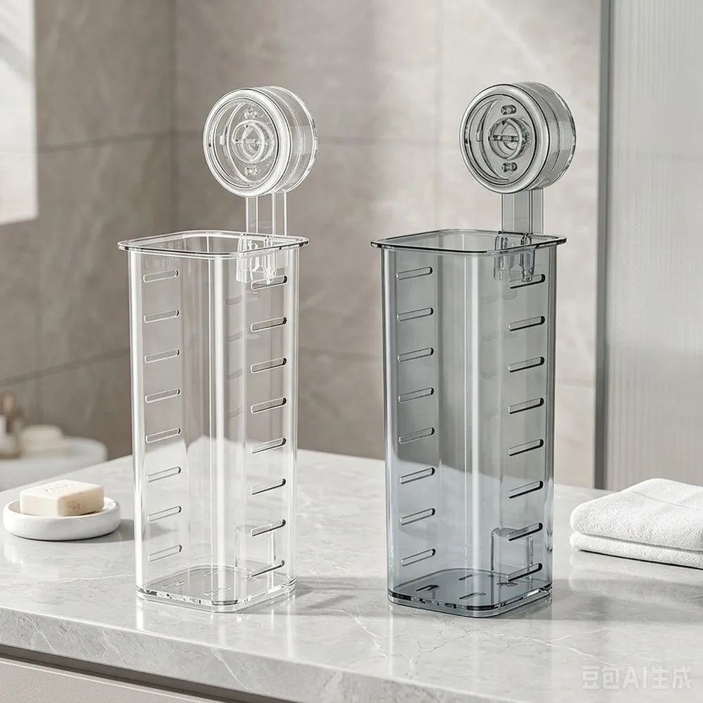Wall Mounted Hair Tool Rack for Bathroom Use Suction Cup Design Holds Flat Irons Curling Wands and Styling Accessories