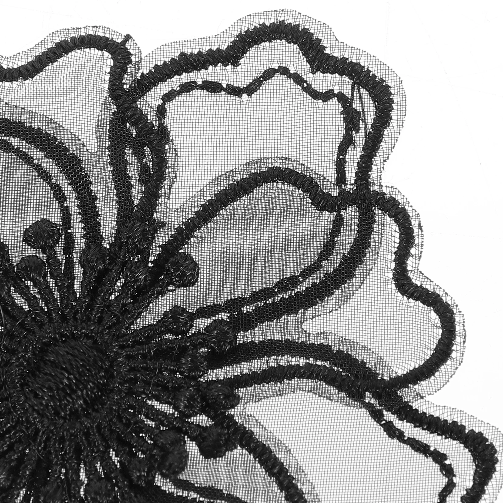 

10pcs Colorful Lace Flowers Embroidered Patches Black DIY Sew On Clothing Accessories For Bags Crafts Elastic Band