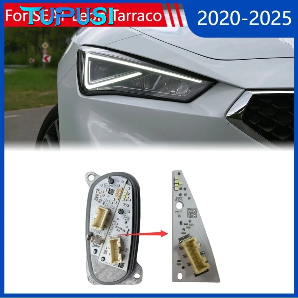 

LED Headlight DRL Boards Angel Eyes Daytime Running Light Chips For SEAT Leon Tarraco 2020-2025 5FJ941475 5FJ941476