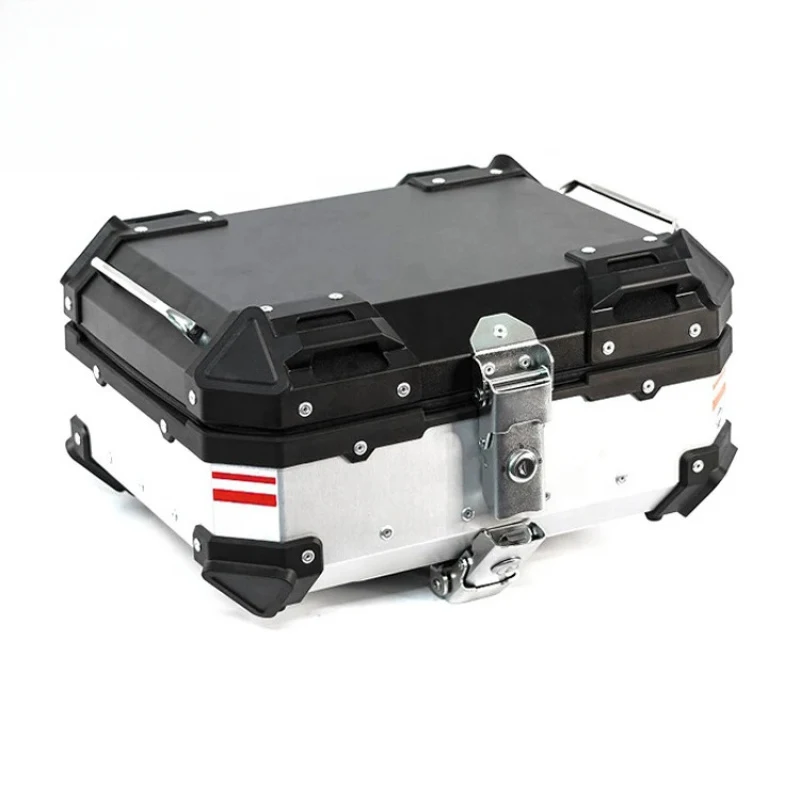 22L Black High Quality Waterproof Delivery Metal Tail Boxes Small Aluminum Alloy Motorcycle Top Box
