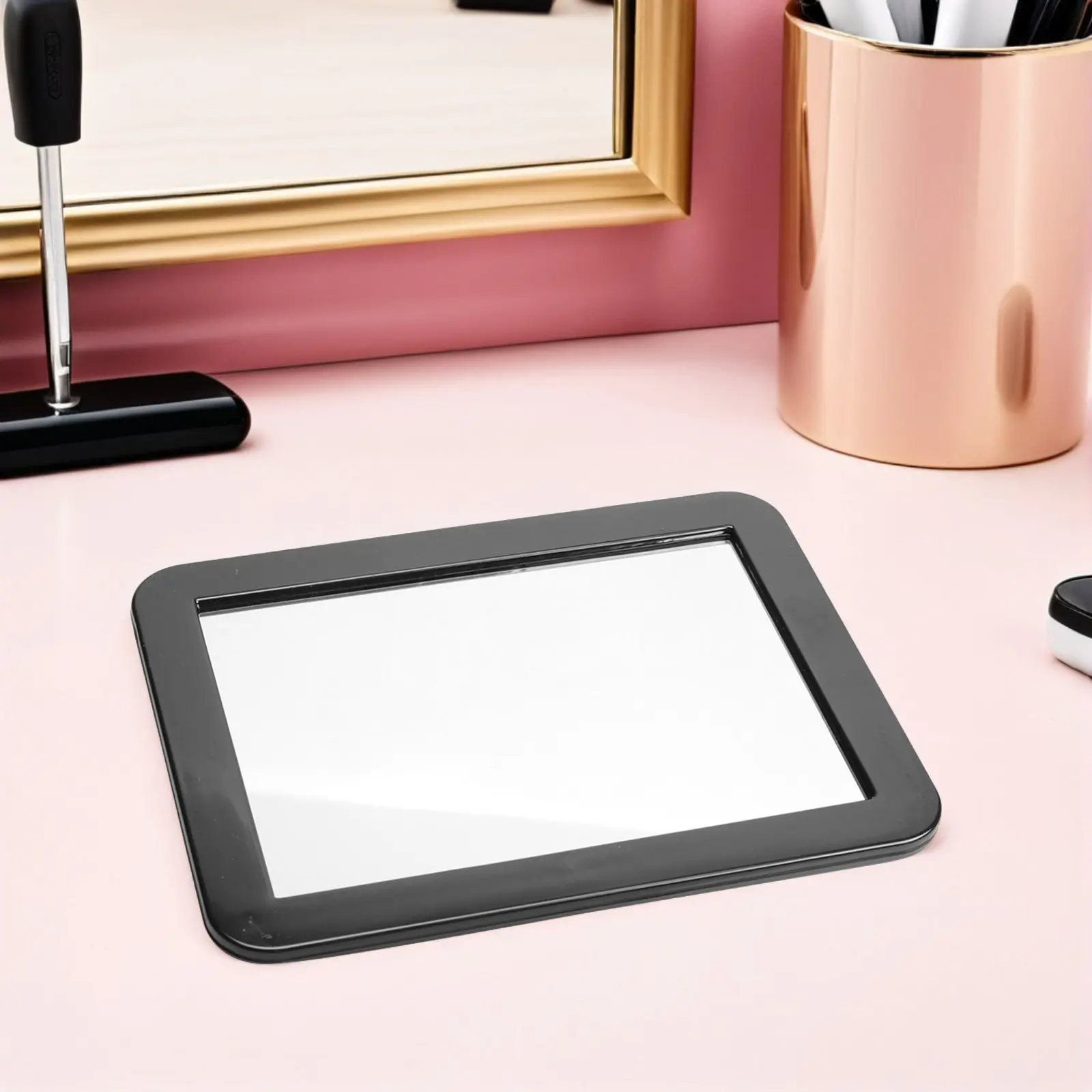 Magnetic Locker Mirror 2 Pack Rectangular Portable Makeup Mirrors for School Bathroom Cabinet