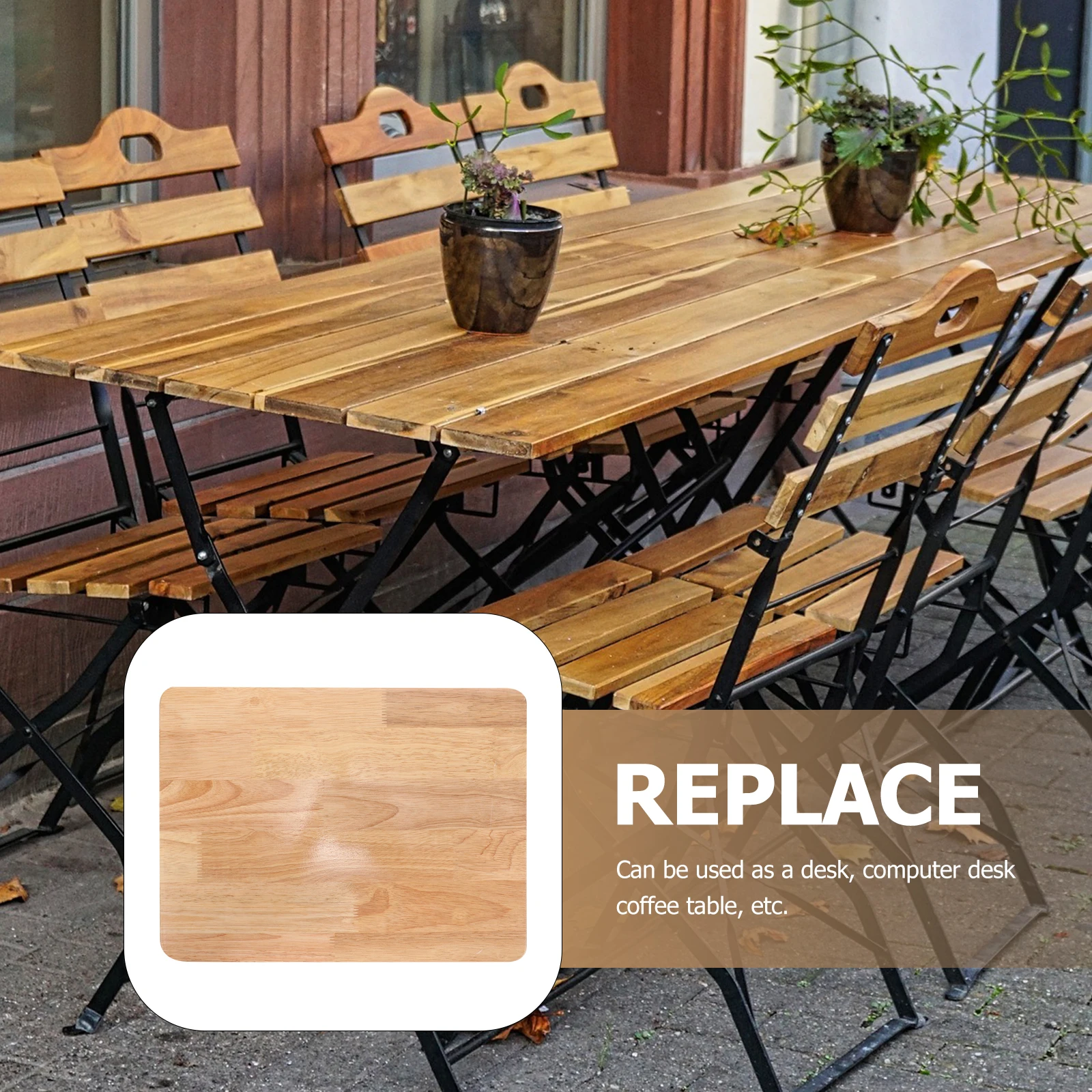 

Замена деревянной столешницы 40x30 см, прочная столешница из натурального дерева, устойчивая к царапинам поверхность для столовой, ресторана