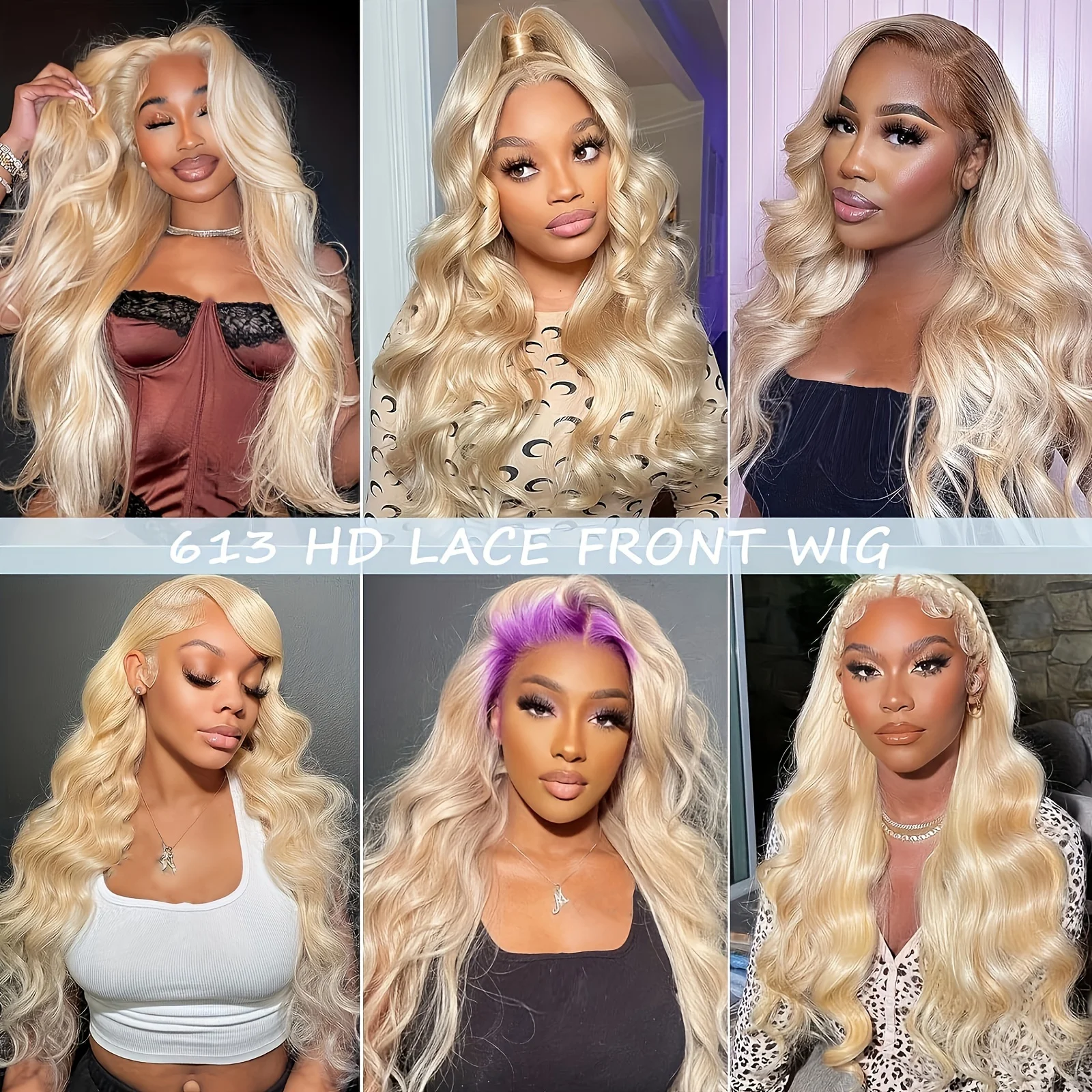 Wig rambut manusia HD 30 inci gelombang tubuh 613 Pirang madu renda transparan Wig rambut manusia Brasil 13x6 renda Frontal dijual