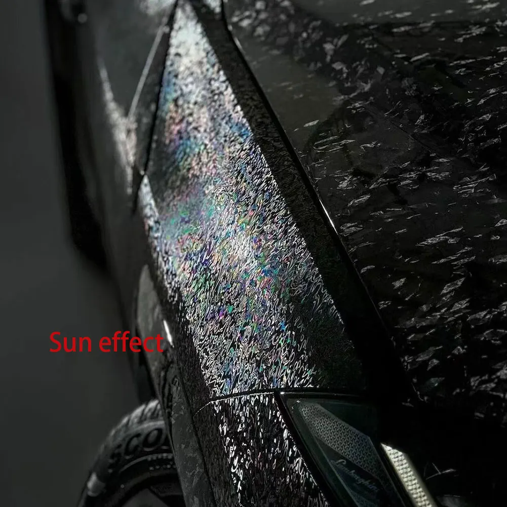 50X152cm Rainbow Ghost Textured Forged Carbon Fiber Vinyl Wrapping Film Rainbow Textured sticker Adhesive Motorcycle Car Decal