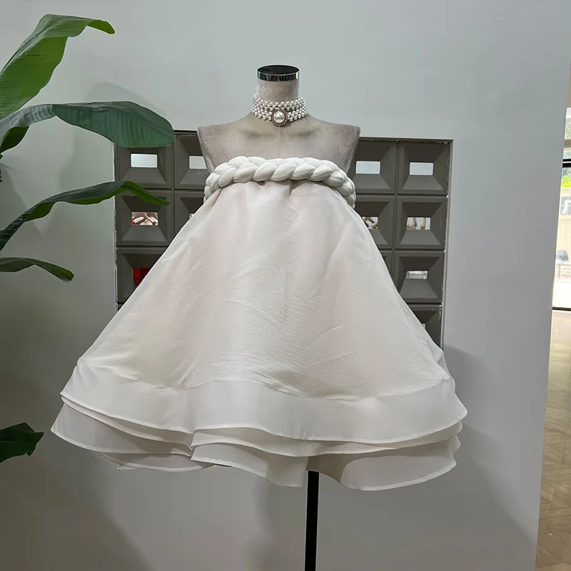    Disco em camadas tubo superior inchado único dr com a mesma cor orts brincalhão ele design verão nova chegada