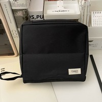 Cosmetic Handbag Large Capacity Pencil Case Standable Oxford Cloth Pen Bag Simple Multi-layer Stationery Bag Student