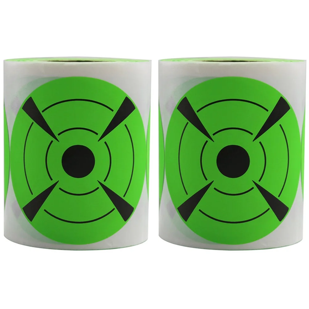 2 Rolls Outdoor Sports Tack Target Sticker Round Stickers Spot Circle Fluorescent Labels