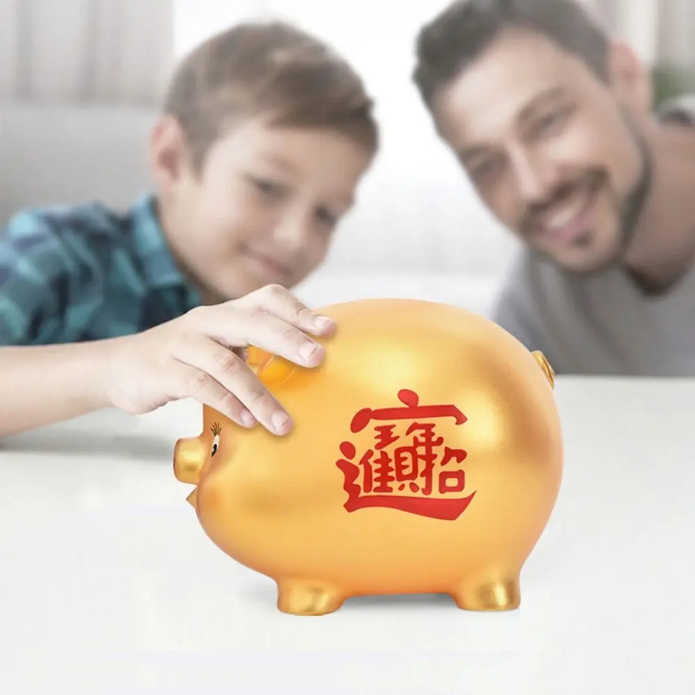 Practical Zodiac Horse Cartoon Piggy Bank Good Luck Thickened Pig Coin Jar Anti-fall Durable Coin Saving Box Festive Occasions