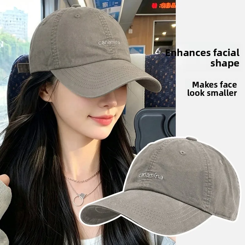 Adjustable Breathable Cotton Baseball Cap Deep Crown Large Head Circumference Unisex Hat for Young Men And Women Face Slimming