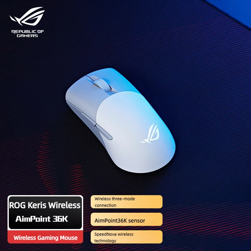 

Original ASUS ROG Keris Wireless AimPoint Many Mode Connection 16000Dpi Optical Sensor Esports Ergonomic 2.4GHz RGB Mouse Gaming