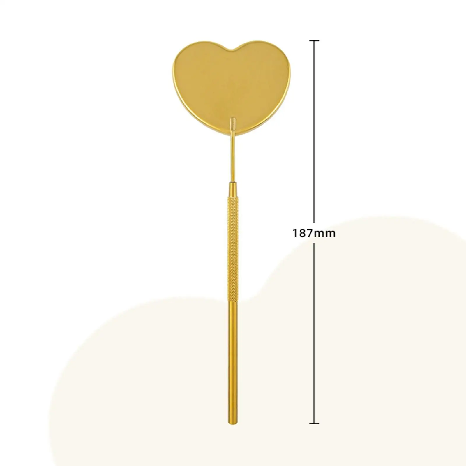 Espejo de pestañas en forma de corazón, herramienta de extensión de pestañas postizas desmontable para uso en salón de belleza