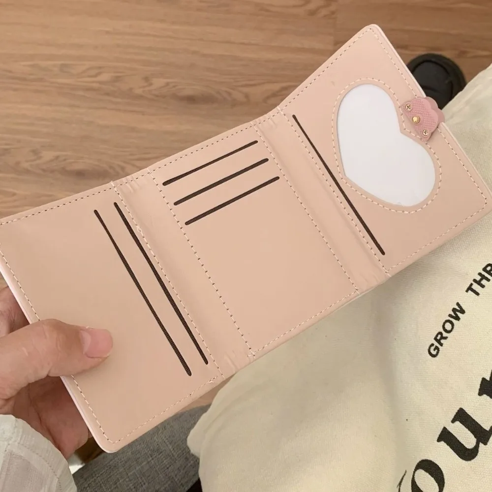 Moda couro do plutônio flor carteira curta multifuncional moeda bolsa dobrável multi-cartão saco de cartão de banco titular do cartão de viagem