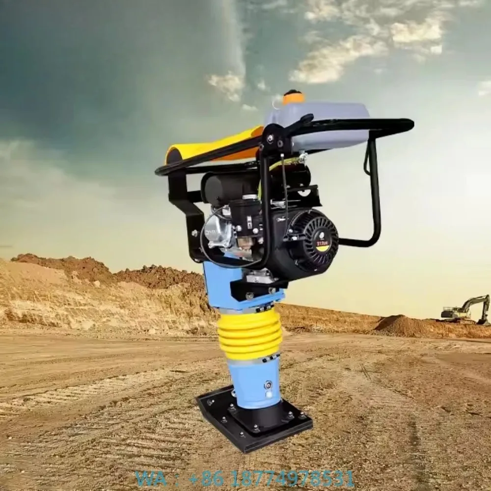 Deadweight 75KG Soil and Material Compactor for Rural ConstructionFactory 5.5HP 6.5HP Tamping Rammer Compactor Machine