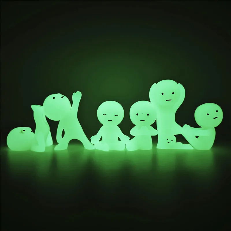 

Sonny Angel Smiski Yoga Serie Mystery Cute Noctilucent Green Doll Action Figures Cartoon Desktop Blind Box Model Gift Doll Toys