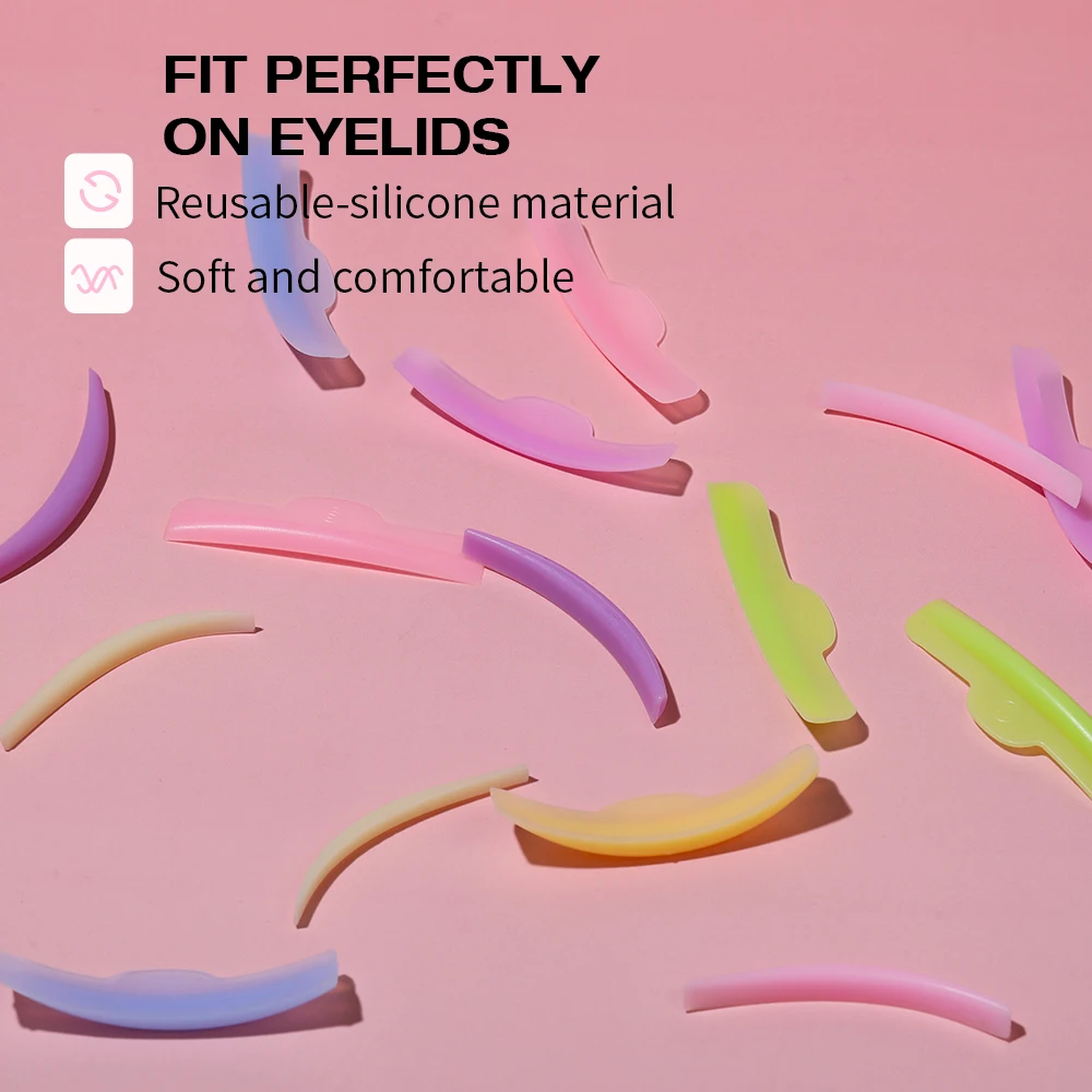 8 Pairs Lash Lift Shields, Korean Silicone Lash Lift Pads, Eyelashes Perming Curler Rods for Eyelash Stretching and Curling view 4