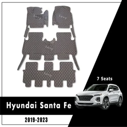 Carpets For Hyundai Santa Fe 2023 2022 2021 2020 2019 (7 seats) Car Floor Mats Auto Interiors Accessories Foot Pedal Rugs Covers