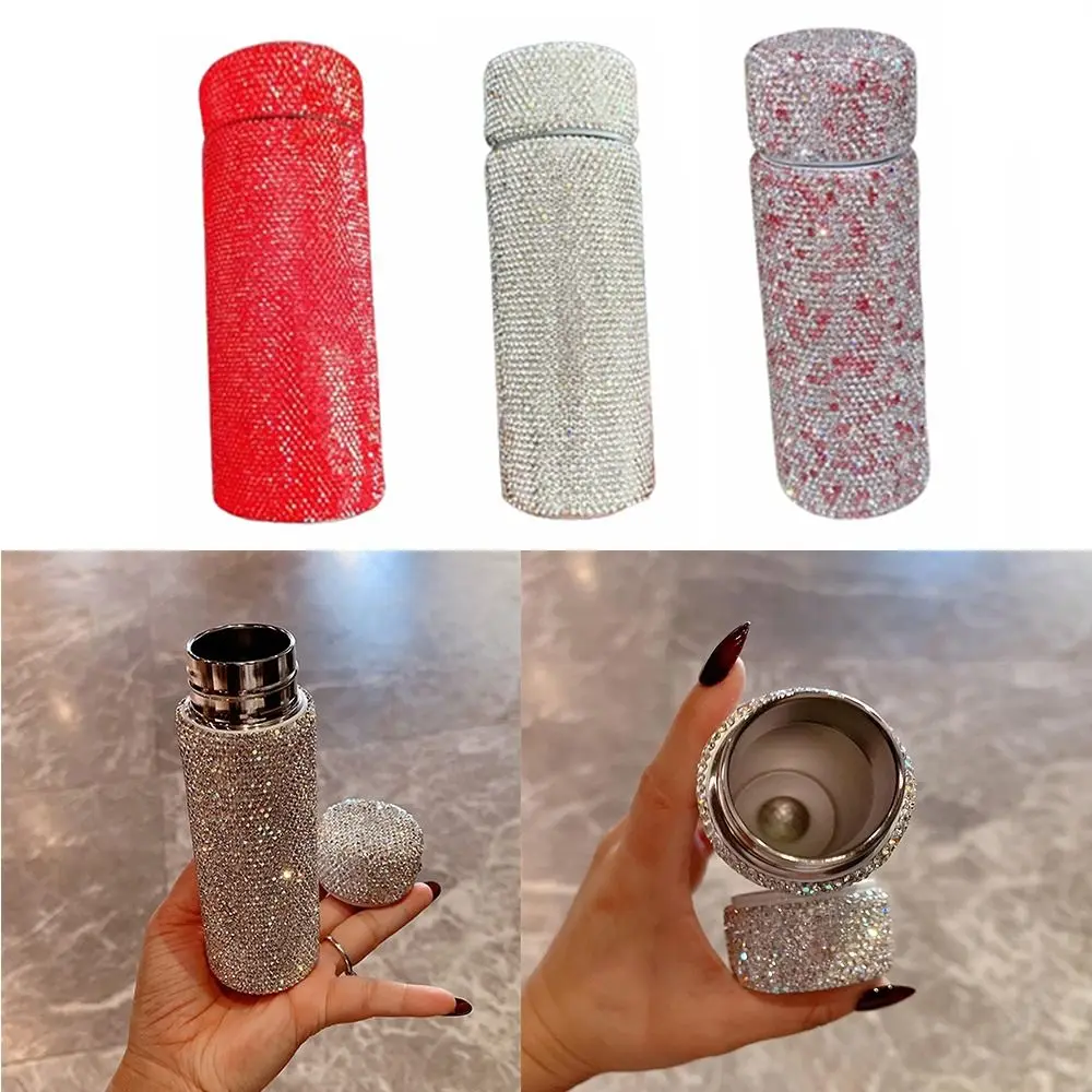 Creative Diamond Water Bottle 150ml Portable Diamond-encrusted Mug Stainless Steel Shiny Rhinestone Refillable Water Bottle