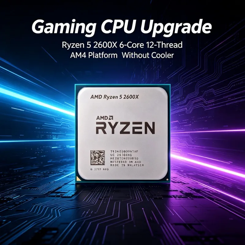 ryzen5-r5-2600x-processor-36ghz-6‑core-12‑thread-95w-lga-am4-without-cooler-for-desktop-gaming-pc