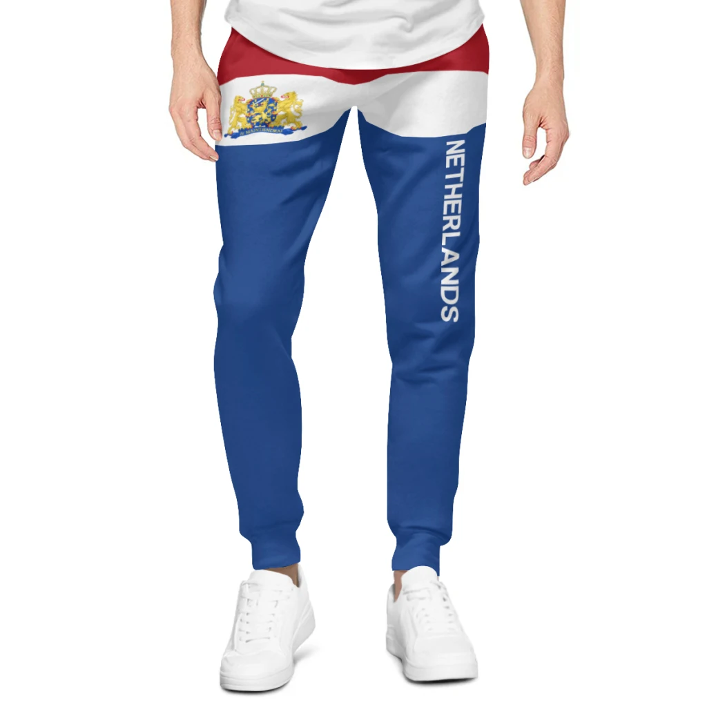 Pantalones de chándal con bandera de los Países Bajos para hombre, pantalones con bolsillos para correr, fútbol, deportes multifunción con cordón