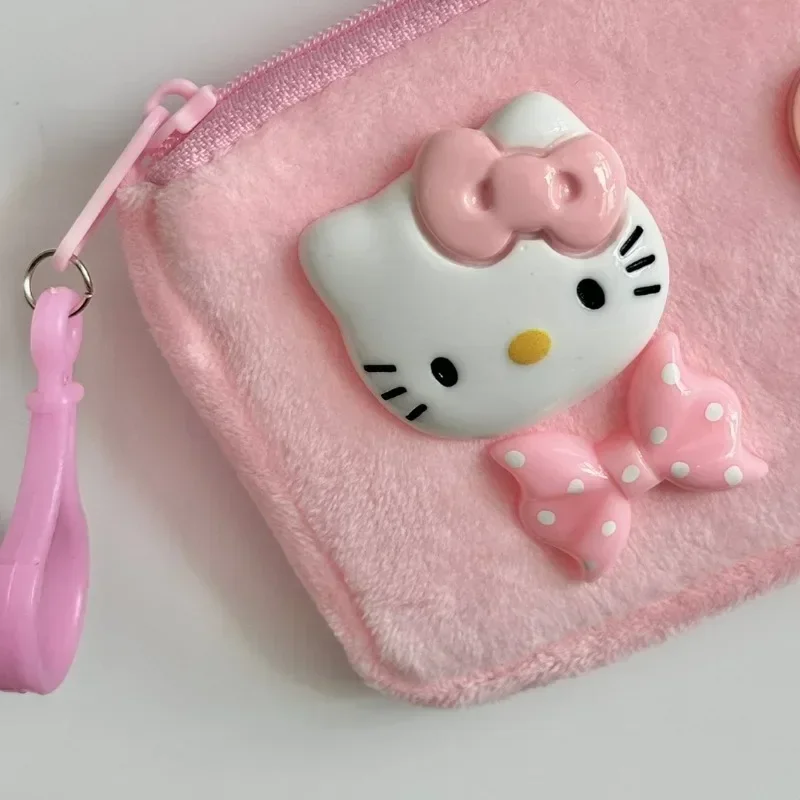 Sanrio Hello Kitty Geldbörse, niedlicher Anime-Cartoon, KT-Katze, Pochacco, Plüsch-Geldbörse, Kartentasche, Schultasche, Dekoration, Mädchen, Urlaubsgeschenke