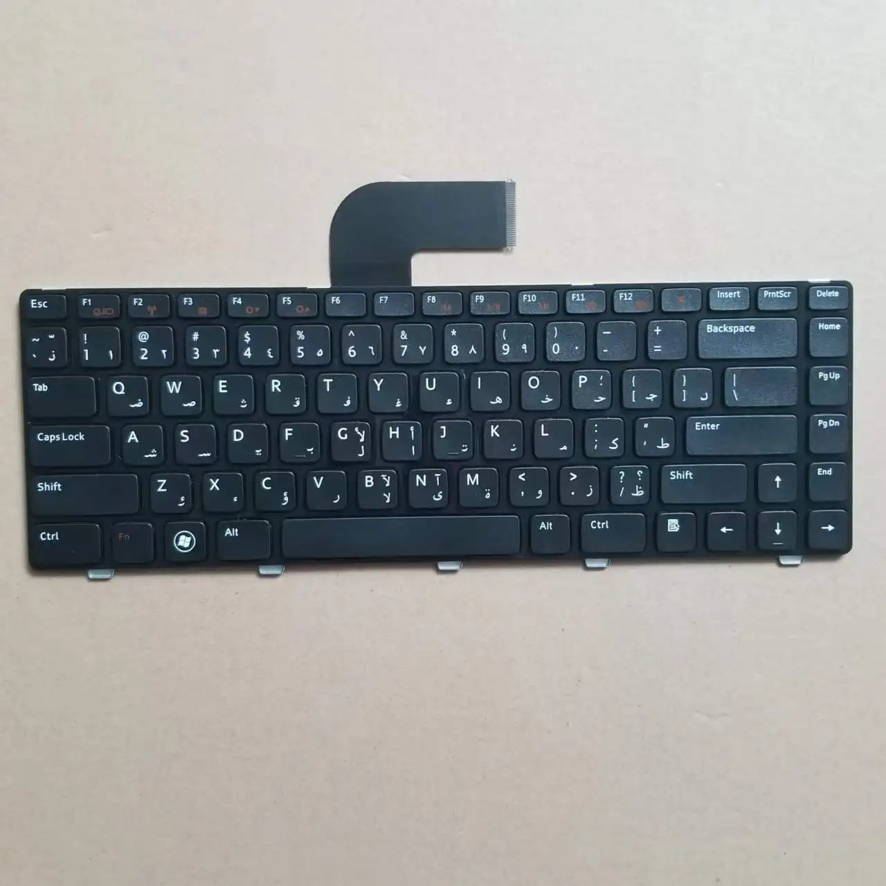 New Arabic Keyboard For Dell Inspiron N4110 M4110 N4050 M4040 N5050 M5050 M5040 N5040 L502X AR لوحة المفاتيح . Keyboard Black