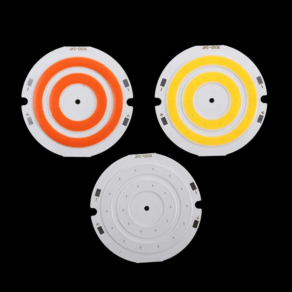 50mm Dia DC 3V 4V DIY Lamp Round Double Ring COB Circular LED COB Lighting Light Plate COB Chip Lighting Components