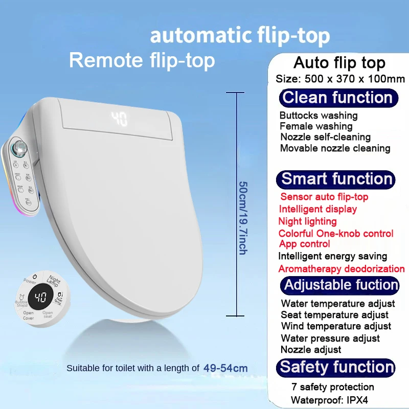 WETIPS AI Toiletten Tapa WC Japonesa Verwarmde Cuvette Toilet Japanse Smart WC App Bestuurde Toiletbril met Bidetfunctie