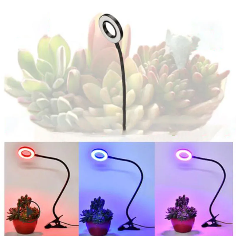 5V USB 24 LED plant Grow Light clip holder lamp board 5730 SMD chip Growing Lamp hydro Dimmable Cable Red Blue for greenhouse C1