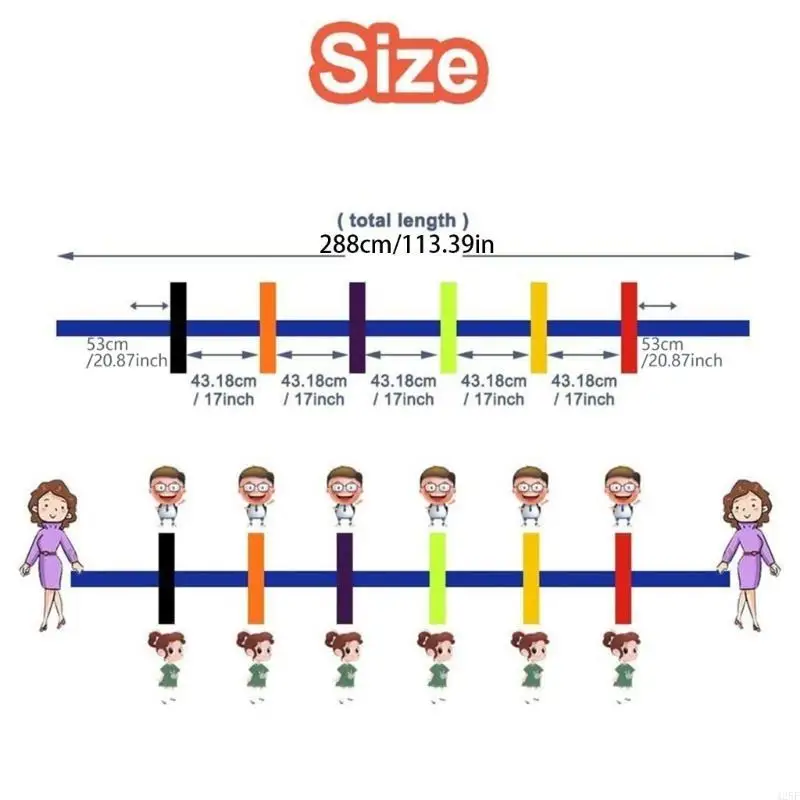 Corda da passeggio colorata per asili nido in età prescolare, per bambini in età scolare all'aperto 425F